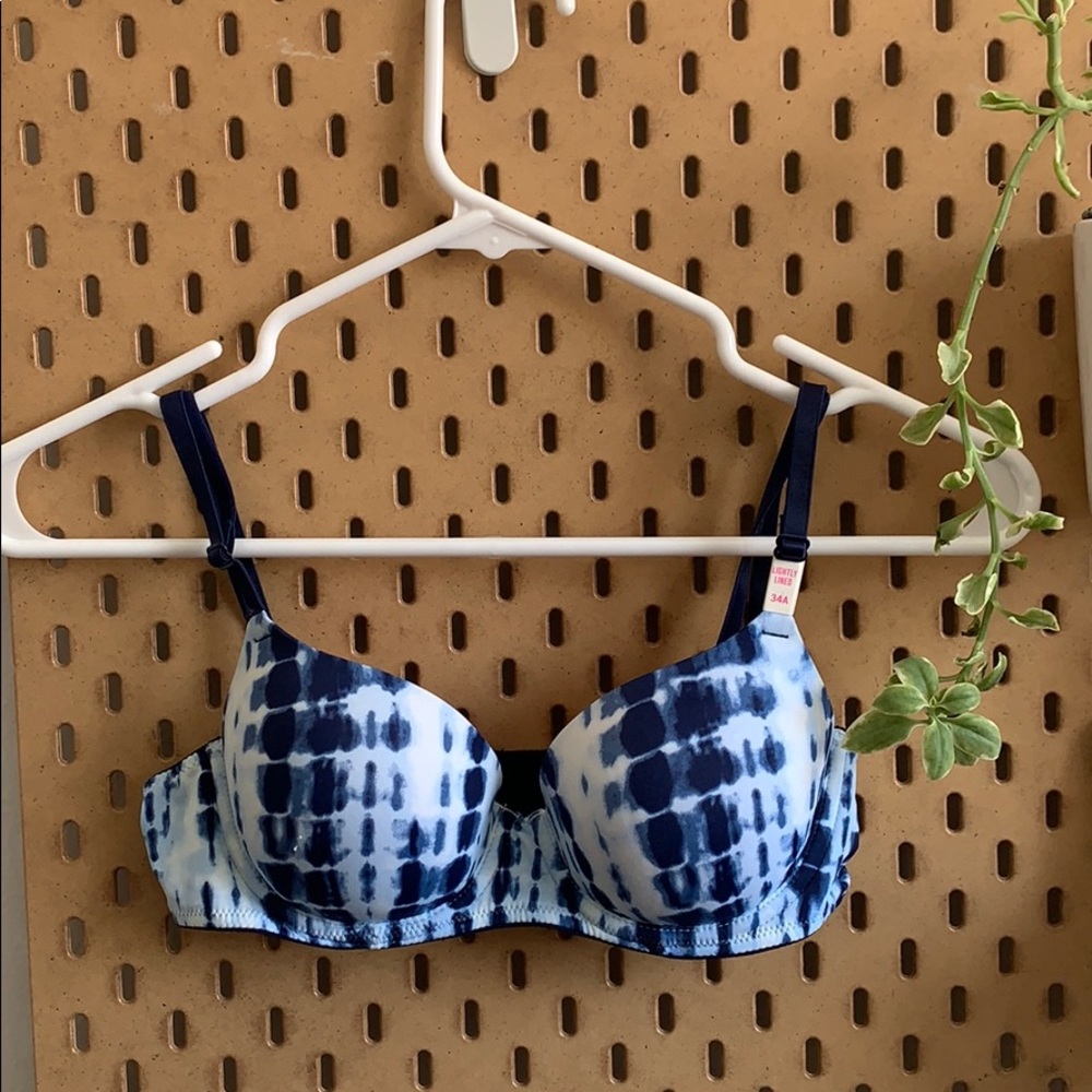 Victoria’s Secret PINK Indigo Dye Print Bra NWOT
